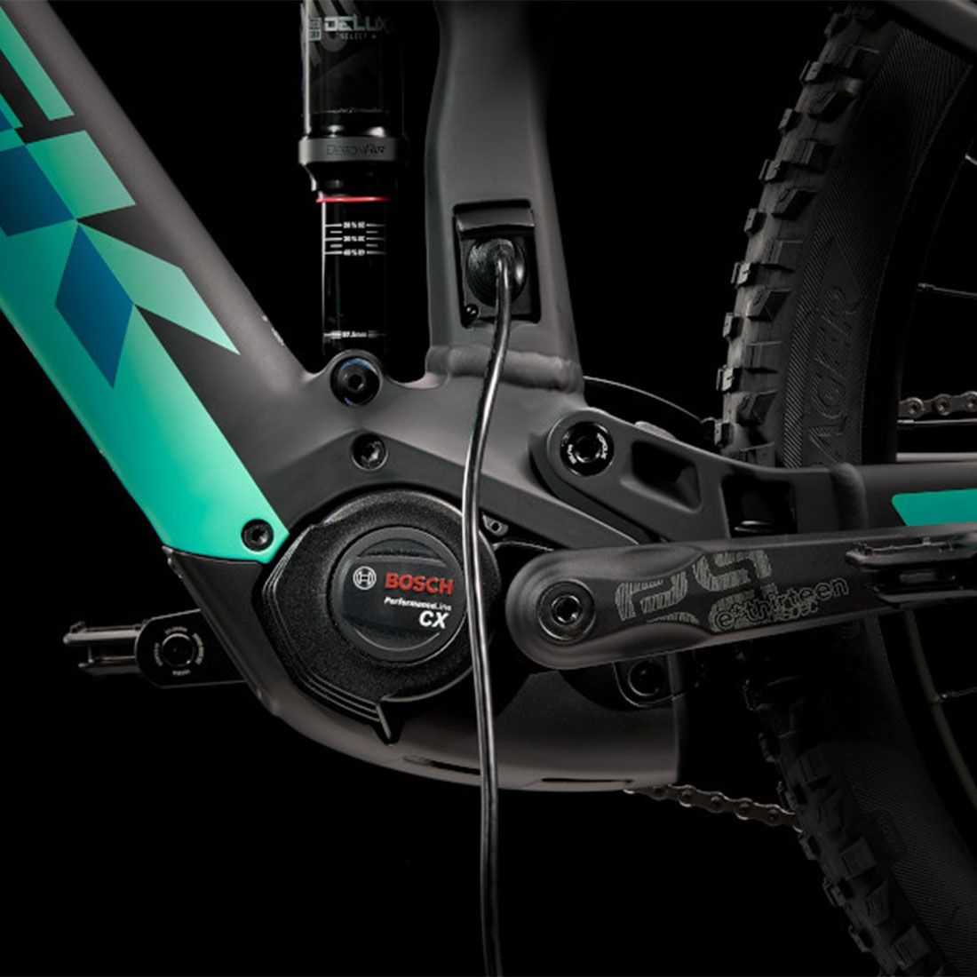 Trek Bicycle Rail 5 625W Gen 2 5258944 L Matte Trek Black/Miami Green