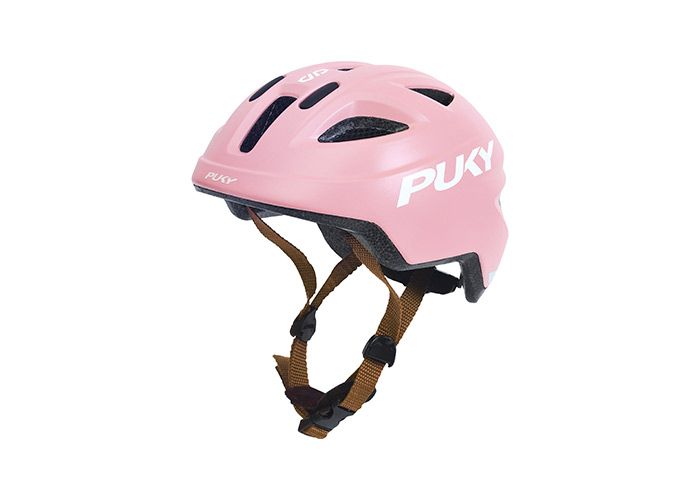 Ein rosa Kinder-Fahrradhelm